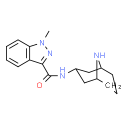 ChemSpider 2D Image | N-(9-Azabicyclo[3.3.1]non-3-yl)-1-methyl-1H-indazole-3-carboxamide | C17H22N4O