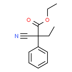 ChemSpider 2D Image | Ethyl 2-cyano-2-phenylbutanoate | C13H15NO2