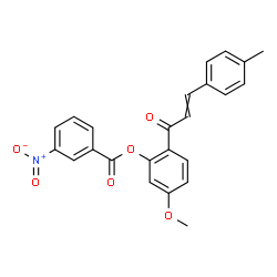 ChemSpider 2D Image | 5-Methoxy-2-[3-(4-methylphenyl)acryloyl]phenyl 3-nitrobenzoate | C24H19NO6