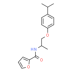 ChemSpider 2D Image | N-[1-(4-Isopropylphenoxy)-2-propanyl]-2-furamide | C17H21NO3