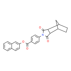 ChemSpider 2D Image | 2-Naphthyl 4-(3,5-dioxo-4-azatricyclo[5.2.1.0~2,6~]dec-4-yl)benzoate | C26H21NO4