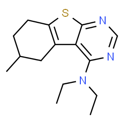 ChemSpider 2D Image | N,N-Diethyl-6-methyl-5,6,7,8-tetrahydro[1]benzothieno[2,3-d]pyrimidin-4-amine | C15H21N3S