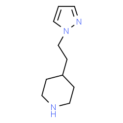 ChemSpider 2D Image | 4-[2-(PYRAZOL-1-YL)ETHYL]PIPERIDINE | C10H17N3