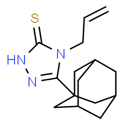 ChemSpider 2D Image | 5-(adamantan-1-yl)-4-(prop-2-en-1-yl)-4H-1,2,4-triazole-3-thiol | C15H21N3S