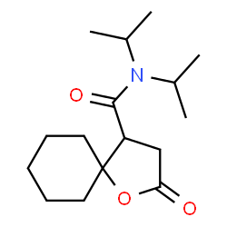 ChemSpider 2D Image | N,N-Diisopropyl-2-oxo-1-oxaspiro[4.5]decane-4-carboxamide | C16H27NO3