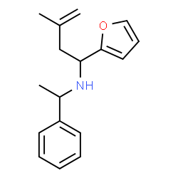 ChemSpider 2D Image | 1-(2-Furyl)-3-methyl-N-(1-phenylethyl)-3-buten-1-amine | C17H21NO