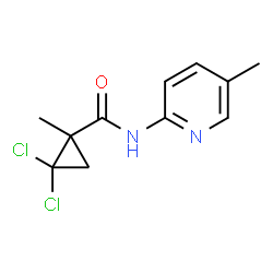 ChemSpider 2D Image | 2,2-Dichloro-1-methyl-N-(5-methyl-2-pyridinyl)cyclopropanecarboxamide | C11H12Cl2N2O
