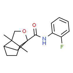 ChemSpider 2D Image | N-(2-Fluorophenyl)-6,7-dimethyl-4-oxatricyclo[4.3.0.0~3,7~]nonane-3-carboxamide | C17H20FNO2