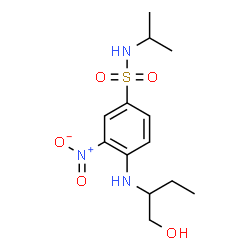 ChemSpider 2D Image | 4-[(1-Hydroxy-2-butanyl)amino]-N-isopropyl-3-nitrobenzenesulfonamide | C13H21N3O5S