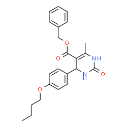 ChemSpider 2D Image | Benzyl 4-(4-butoxyphenyl)-6-methyl-2-oxo-1,2,3,4-tetrahydro-5-pyrimidinecarboxylate | C23H26N2O4