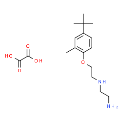 ChemSpider 2D Image | N-{2-[2-Methyl-4-(2-methyl-2-propanyl)phenoxy]ethyl}-1,2-ethanediamine ethanedioate (1:1) | C17H28N2O5