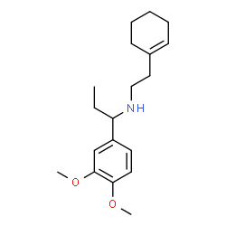 ChemSpider 2D Image | N-[2-(1-Cyclohexen-1-yl)ethyl]-1-(3,4-dimethoxyphenyl)-1-propanamine | C19H29NO2