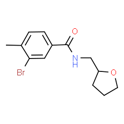 ChemSpider 2D Image | 3-bromo-4-methyl-N-(oxolan-2-ylmethyl)benzamide | C13H16BrNO2