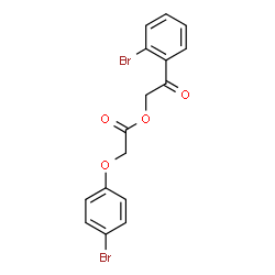 ChemSpider 2D Image | 2-(2-Bromophenyl)-2-oxoethyl (4-bromophenoxy)acetate | C16H12Br2O4