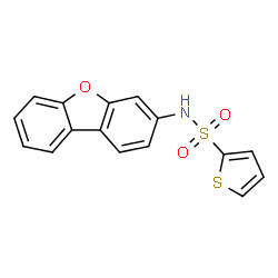 ChemSpider 2D Image | N-(Dibenzo[b,d]furan-3-yl)-2-thiophenesulfonamide | C16H11NO3S2
