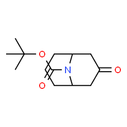 ChemSpider 2D Image | tert-Butyl 3-oxo-9-azabicyclo[3.3.1]nonane-9-carboxylate | C13H21NO3