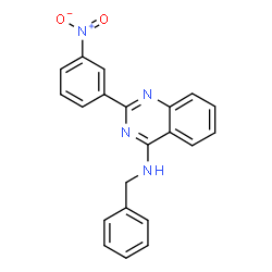 ChemSpider 2D Image | N-Benzyl-2-(3-nitrophenyl)-4-quinazolinamine | C21H16N4O2