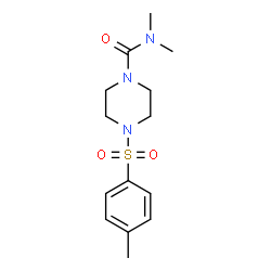 ChemSpider 2D Image | 4-(Toluene-4-sulfonyl)-piperazine-1-carboxylic acid dimethylamide | C14H21N3O3S