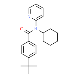 ChemSpider 2D Image | N-Cyclohexyl-4-(2-methyl-2-propanyl)-N-(2-pyridinyl)benzamide | C22H28N2O