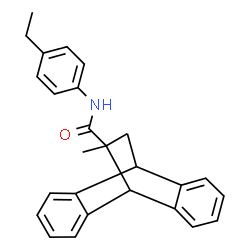 ChemSpider 2D Image | N-(4-Ethylphenyl)-15-methyltetracyclo[6.6.2.0~2,7~.0~9,14~]hexadeca-2,4,6,9,11,13-hexaene-15-carboxamide | C26H25NO