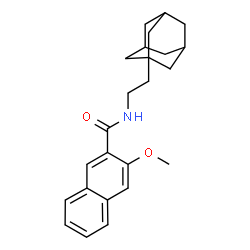 ChemSpider 2D Image | N-[2-(Adamantan-1-yl)ethyl]-3-methoxy-2-naphthamide | C24H29NO2