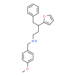 ChemSpider 2D Image | 3-(2-Furyl)-N-(4-methoxybenzyl)-4-phenyl-1-butanamine | C22H25NO2