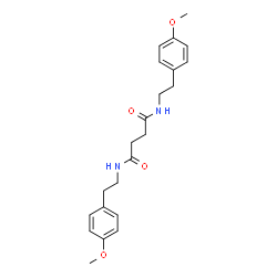 ChemSpider 2D Image | N,N'-Bis[2-(4-methoxyphenyl)ethyl]succinamide | C22H28N2O4