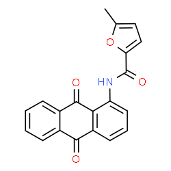 ChemSpider 2D Image | N-(9,10-Dioxo-9,10-dihydro-1-anthracenyl)-5-methyl-2-furamide | C20H13NO4