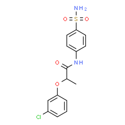ChemSpider 2D Image | 2-(3-Chlorophenoxy)-N-(4-sulfamoylphenyl)propanamide | C15H15ClN2O4S
