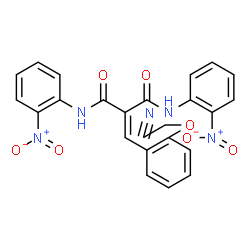 ChemSpider 2D Image | 2-[2-(Cyanomethoxy)benzylidene]-N,N'-bis(2-nitrophenyl)malonamide | C24H17N5O7