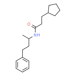 ChemSpider 2D Image | 3-Cyclopentyl-N-(4-phenyl-2-butanyl)propanamide | C18H27NO