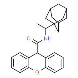 ChemSpider 2D Image | N-[1-(Adamantan-1-yl)ethyl]-9H-xanthene-9-carboxamide | C26H29NO2