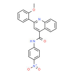 ChemSpider 2D Image | 2-(2-Methoxyphenyl)-N-(4-nitrophenyl)-4-quinolinecarboxamide | C23H17N3O4