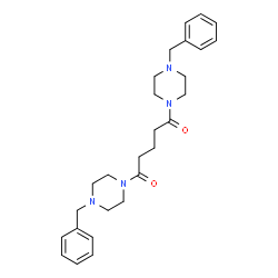 ChemSpider 2D Image | 1,5-Bis(4-benzyl-1-piperazinyl)-1,5-pentanedione | C27H36N4O2