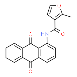 ChemSpider 2D Image | N-(9,10-Dioxo-9,10-dihydro-1-anthracenyl)-2-methyl-3-furamide | C20H13NO4