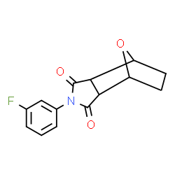 ChemSpider 2D Image | 4-(3-Fluorophenyl)-10-oxa-4-azatricyclo[5.2.1.0~2,6~]decane-3,5-dione | C14H12FNO3