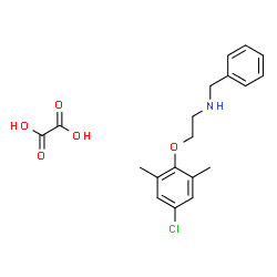 ChemSpider 2D Image | N-Benzyl-2-(4-chloro-2,6-dimethylphenoxy)ethanamine ethanedioate (1:1) | C19H22ClNO5