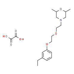 ChemSpider 2D Image | 4-{2-[2-(3-Ethylphenoxy)ethoxy]ethyl}-2,6-dimethylmorpholine ethanedioate (1:1) | C20H31NO7