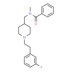 ChemSpider 2D Image | N-({1-[2-(3-Fluorophenyl)ethyl]-4-piperidinyl}methyl)-N-methylbenzamide | C22H27FN2O
