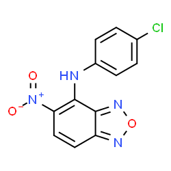 ChemSpider 2D Image | N-(4-Chlorophenyl)-5-nitro-2,1,3-benzoxadiazol-4-amine | C12H7ClN4O3