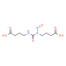 ChemSpider 2D Image | 4-{[(3-Carboxypropyl)carbamoyl](nitroso)amino}butanoic acid | C9H15N3O6