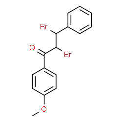 ChemSpider 2D Image | 2,3-Dibromo-1-(4-methoxyphenyl)-3-phenyl-1-propanone | C16H14Br2O2