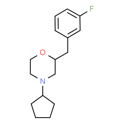 ChemSpider 2D Image | 4-Cyclopentyl-2-(3-fluorobenzyl)morpholine | C16H22FNO