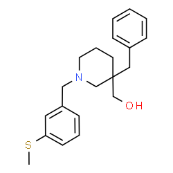 ChemSpider 2D Image | {3-Benzyl-1-[3-(methylsulfanyl)benzyl]-3-piperidinyl}methanol | C21H27NOS