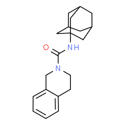 ChemSpider 2D Image | N-(Adamantan-1-yl)-3,4-dihydro-2(1H)-isoquinolinecarboxamide | C20H26N2O