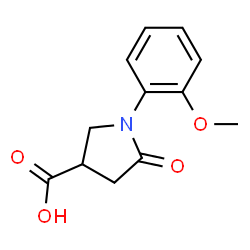 ChemSpider 2D Image | 1-(2-Methoxyphenyl)-5-oxo-3-pyrrolidinecarboxylic acid | C12H13NO4