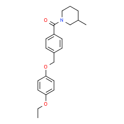 ChemSpider 2D Image | {4-[(4-Ethoxyphenoxy)methyl]phenyl}(3-methyl-1-piperidinyl)methanone | C22H27NO3