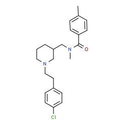 ChemSpider 2D Image | N-({1-[2-(4-Chlorophenyl)ethyl]-3-piperidinyl}methyl)-N,4-dimethylbenzamide | C23H29ClN2O
