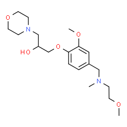 ChemSpider 2D Image | 1-(2-Methoxy-4-{[(2-methoxyethyl)(methyl)amino]methyl}phenoxy)-3-(4-morpholinyl)-2-propanol | C19H32N2O5