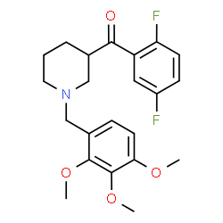 ChemSpider 2D Image | (2,5-Difluorophenyl)[1-(2,3,4-trimethoxybenzyl)-3-piperidinyl]methanone | C22H25F2NO4